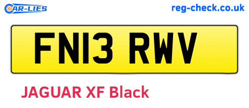 FN13RWV are the vehicle registration plates.