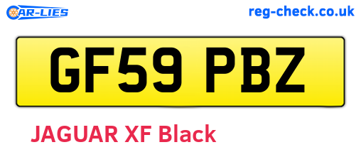 GF59PBZ are the vehicle registration plates.