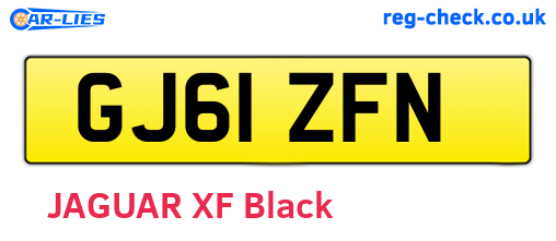 GJ61ZFN are the vehicle registration plates.