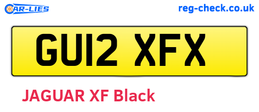 GU12XFX are the vehicle registration plates.