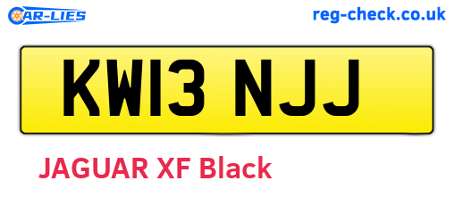KW13NJJ are the vehicle registration plates.