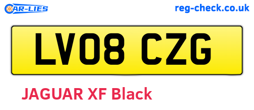 LV08CZG are the vehicle registration plates.