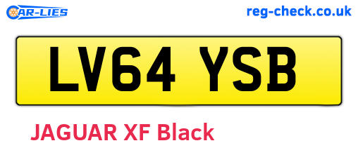 LV64YSB are the vehicle registration plates.