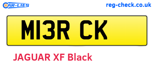 M13RCK are the vehicle registration plates.