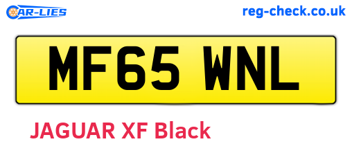 MF65WNL are the vehicle registration plates.