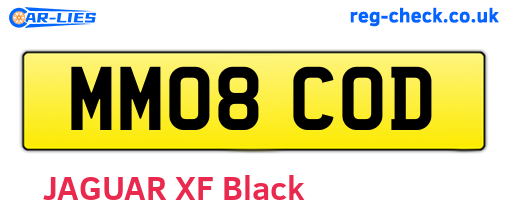 MM08COD are the vehicle registration plates.