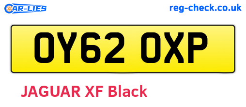 OY62OXP are the vehicle registration plates.