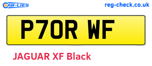 P70RWF are the vehicle registration plates.