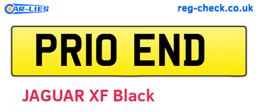 PR10END are the vehicle registration plates.