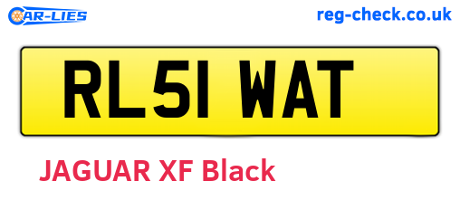 RL51WAT are the vehicle registration plates.