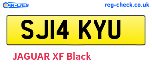 SJ14KYU are the vehicle registration plates.