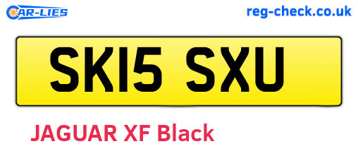 SK15SXU are the vehicle registration plates.