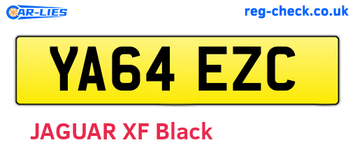 YA64EZC are the vehicle registration plates.