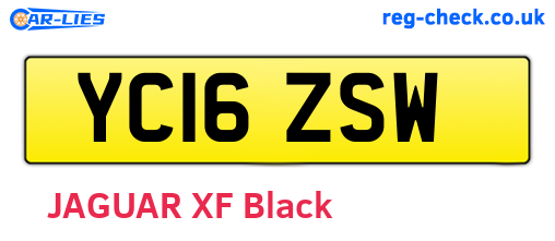 YC16ZSW are the vehicle registration plates.