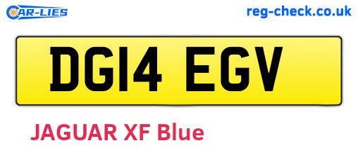 DG14EGV are the vehicle registration plates.