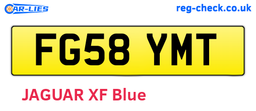 FG58YMT are the vehicle registration plates.