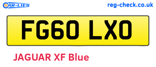 FG60LXO are the vehicle registration plates.