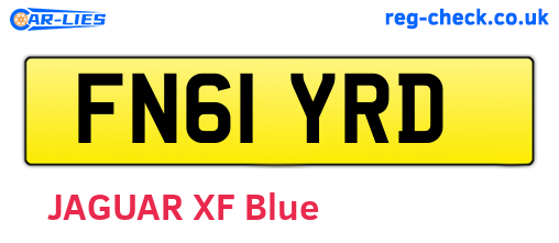 FN61YRD are the vehicle registration plates.