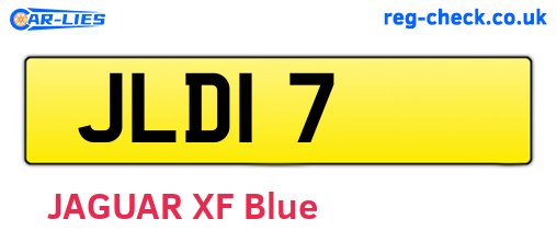 JLD17 are the vehicle registration plates.