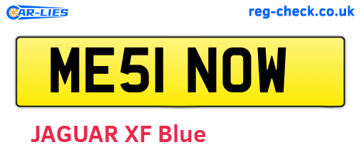 ME51NOW are the vehicle registration plates.
