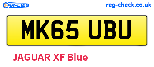 MK65UBU are the vehicle registration plates.