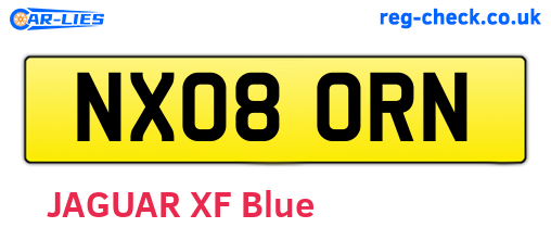 NX08ORN are the vehicle registration plates.