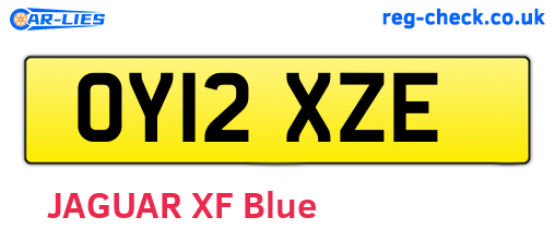OY12XZE are the vehicle registration plates.