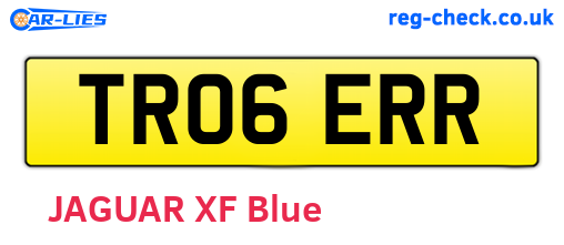 TR06ERR are the vehicle registration plates.