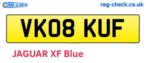 VK08KUF are the vehicle registration plates.
