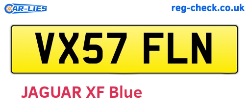 VX57FLN are the vehicle registration plates.