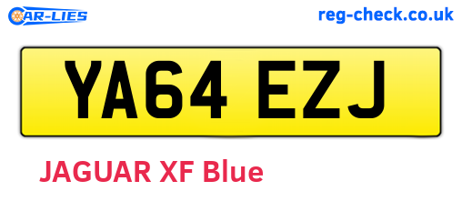 YA64EZJ are the vehicle registration plates.
