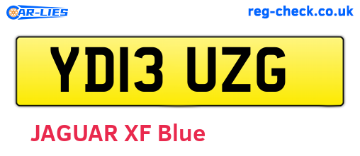 YD13UZG are the vehicle registration plates.