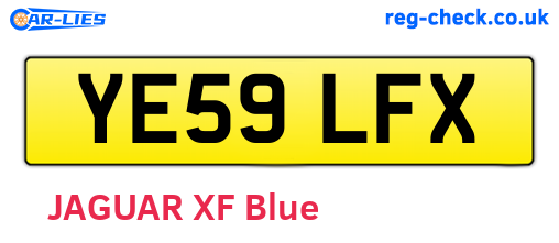 YE59LFX are the vehicle registration plates.
