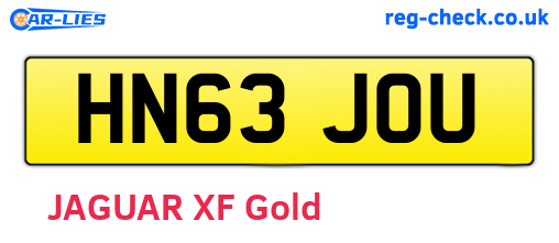 HN63JOU are the vehicle registration plates.