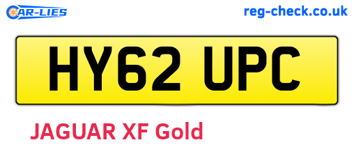 HY62UPC are the vehicle registration plates.