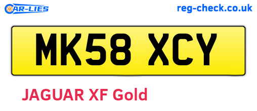 MK58XCY are the vehicle registration plates.