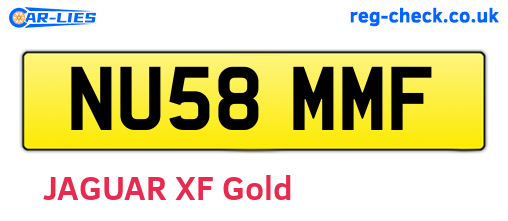 NU58MMF are the vehicle registration plates.