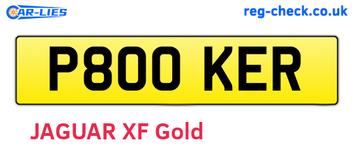 P800KER are the vehicle registration plates.
