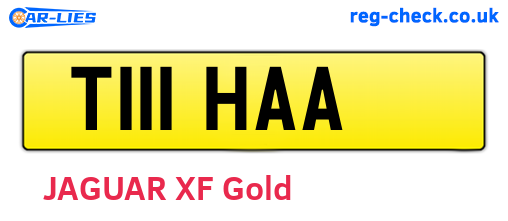 T111HAA are the vehicle registration plates.