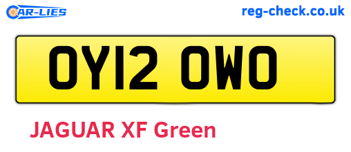OY12OWO are the vehicle registration plates.