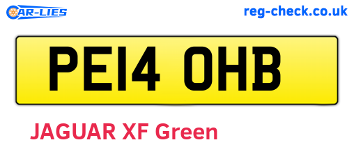 PE14OHB are the vehicle registration plates.
