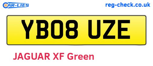 YB08UZE are the vehicle registration plates.