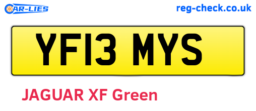 YF13MYS are the vehicle registration plates.