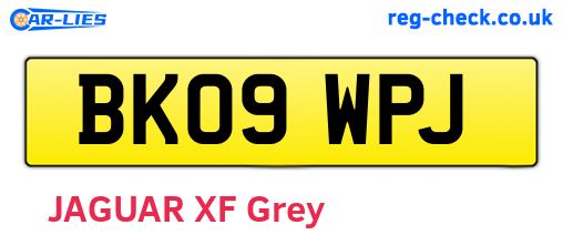 BK09WPJ are the vehicle registration plates.