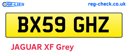 BX59GHZ are the vehicle registration plates.