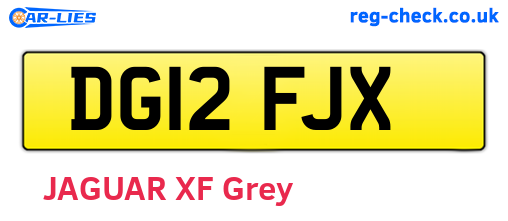 DG12FJX are the vehicle registration plates.
