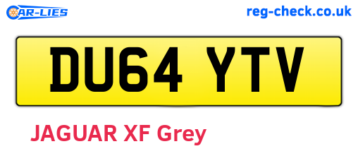 DU64YTV are the vehicle registration plates.