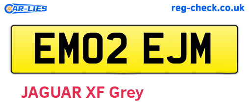 EM02EJM are the vehicle registration plates.
