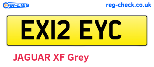 EX12EYC are the vehicle registration plates.