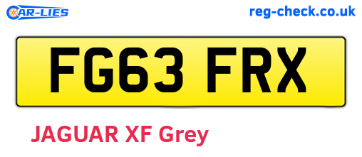 FG63FRX are the vehicle registration plates.